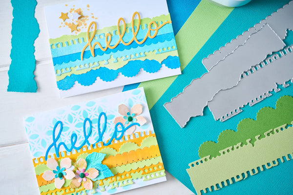 SIZZIX Thinlits 3PK Die Set - Double Edgers by Vicki Boutin - US SHIPPING ONLY!!