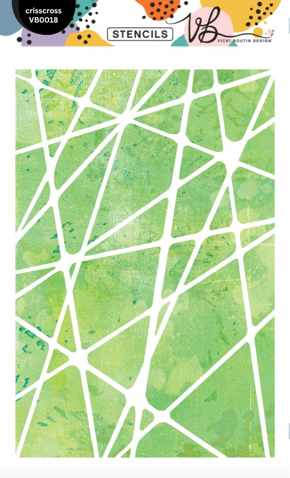 Vicki Boutin Exclusive Stencil Set 3- Crisscross V018