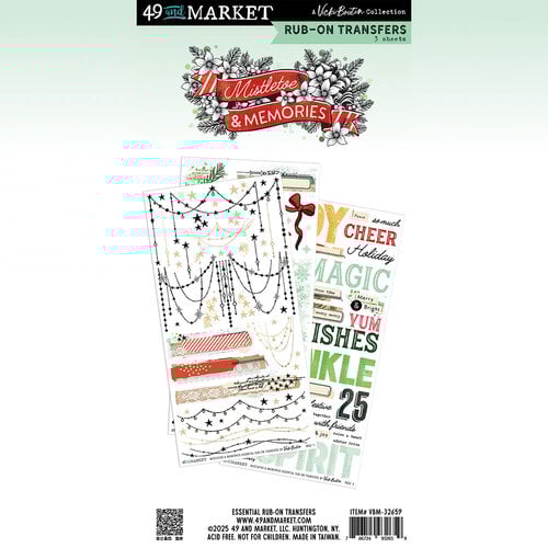 Mistletoe and Memories Essential Rub-ons - US ONLY!!