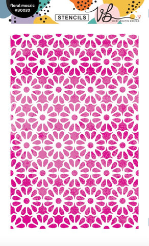 Vicki Boutin Exclusive Stencils Set 3- Floral Mosaic VB020