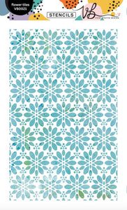Vicki Boutin Stencil Exclusives Set 3- Floral Tiles VB021