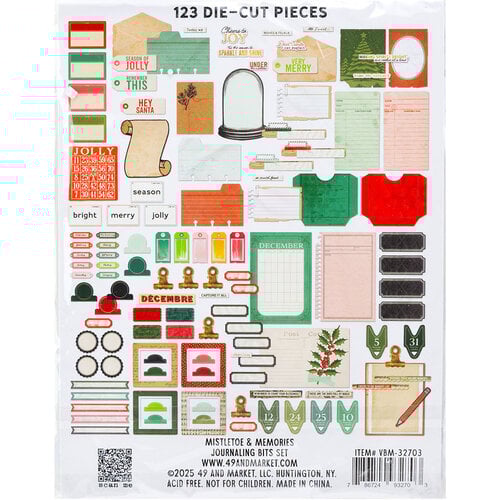 Mistletoe and Memories Journaling Die Cuts - US ONLY!!