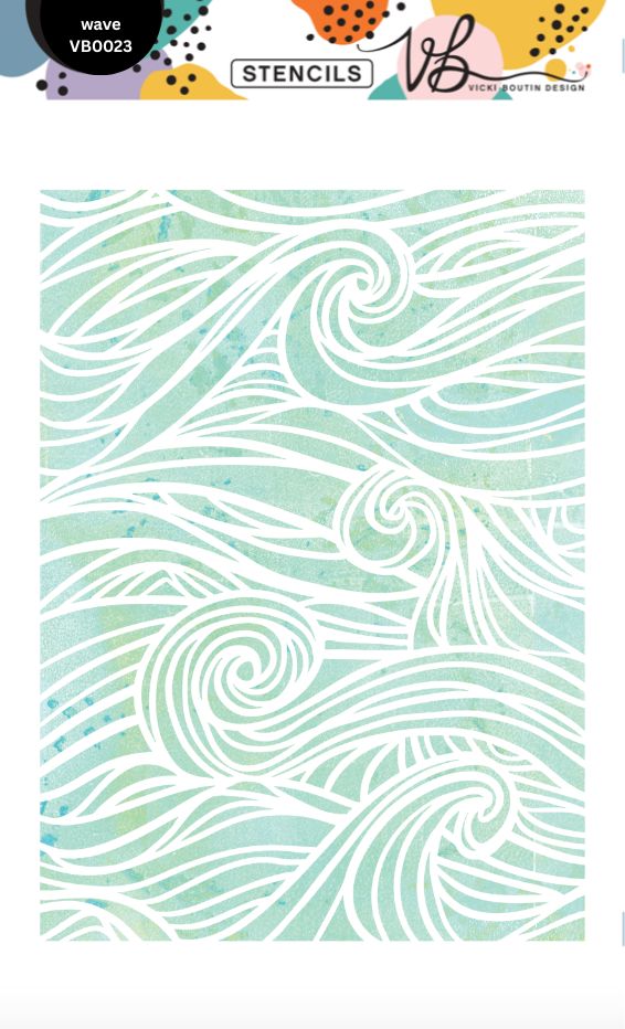 Vicki Boutin Exclusive Stencils Set 3- Waves VB023