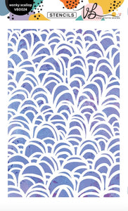 Vicki Boutin Exclusive Stencils Set 3- Wonky Scallop VB024