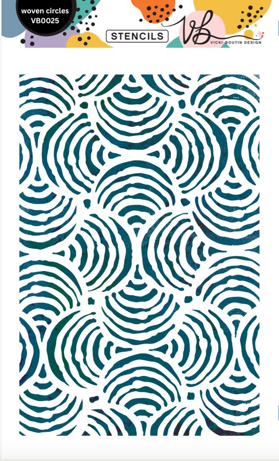 Vicki Boutin Exclusive Stencils Set 3- Woven Circles VB025