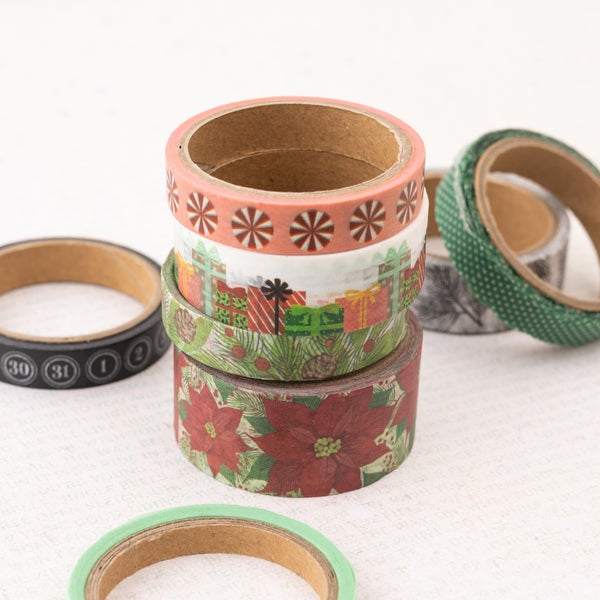 Evergreen and Holly Washi Tape