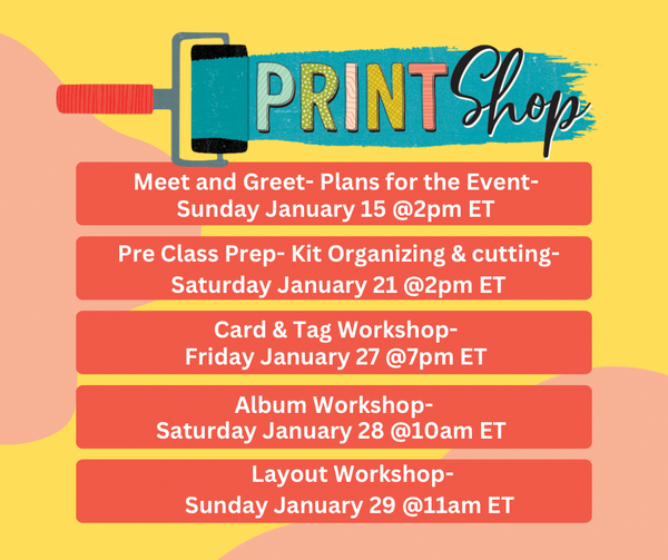 Print Shop Weekend Event ACCESS ONLY