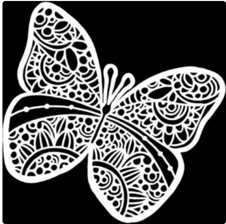 TCW Sunny Butterfly Stencil 6x6