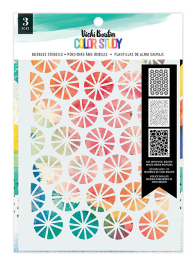Color Study Bubbles Stencil
