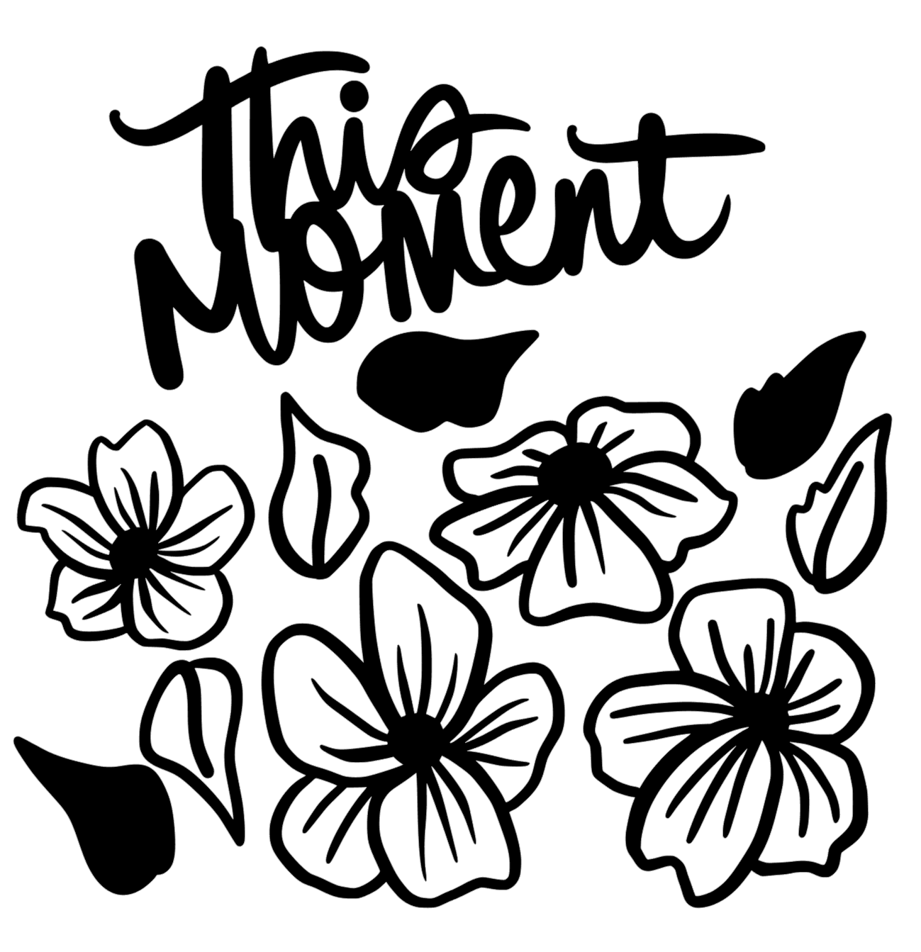 This Moment Floral Cut File