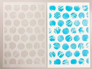 Vicki Boutin Exclusive Stencils- Doodle Polka Dots 6x9